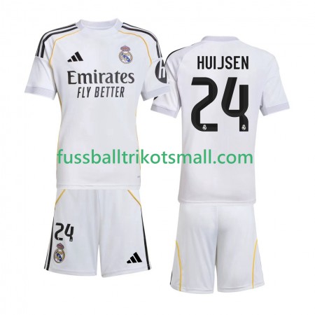 Fußballtrikots Real Madrid Huijsen 24 Kinder 2025-2026 Kurzarm Heimtrikotsatz kaufen